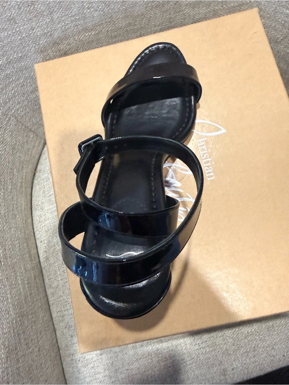 Christian Louboutin strap silhouette
